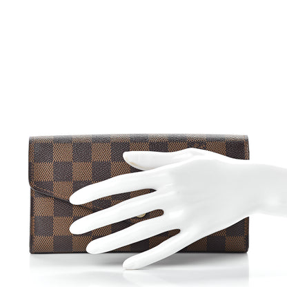 Louis Vuitton Damier Ebene Sarah Wallet NM 2 of 8