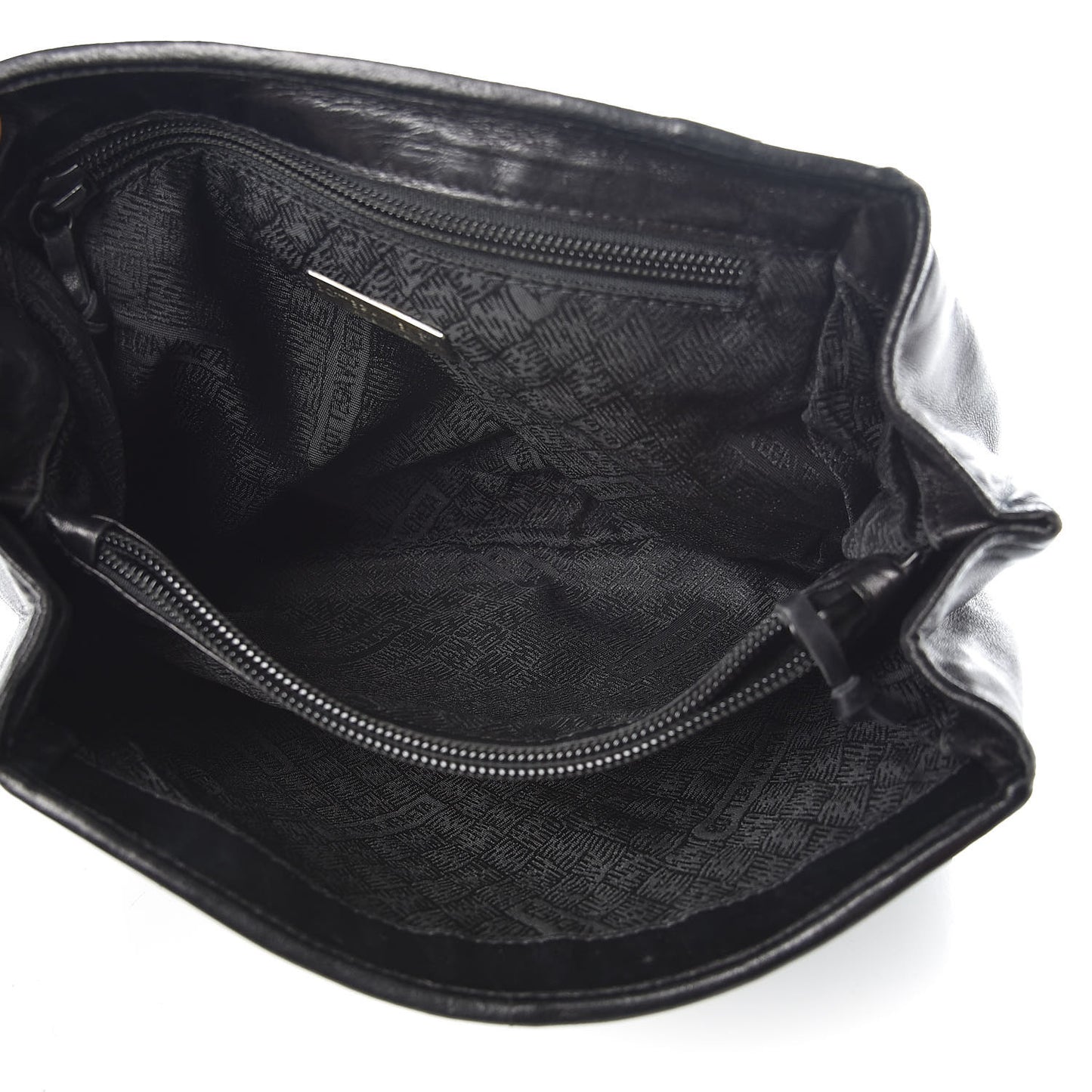BOTTEGA VENETA Nappa Intrecciato Flap Bag Black