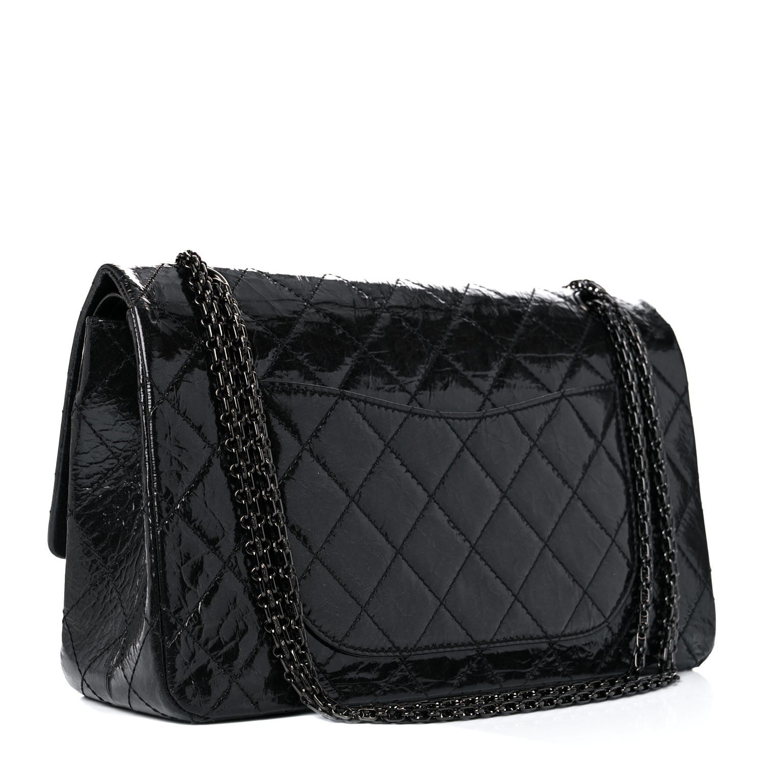 Chanel Glazed Aged Calfskin Quilted 2.55 Reissue 227 Flap Black 3 of 20