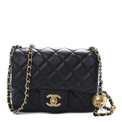 Chanel Lambskin Quilted Mini Pearl Crush Flap Black 1 of 8