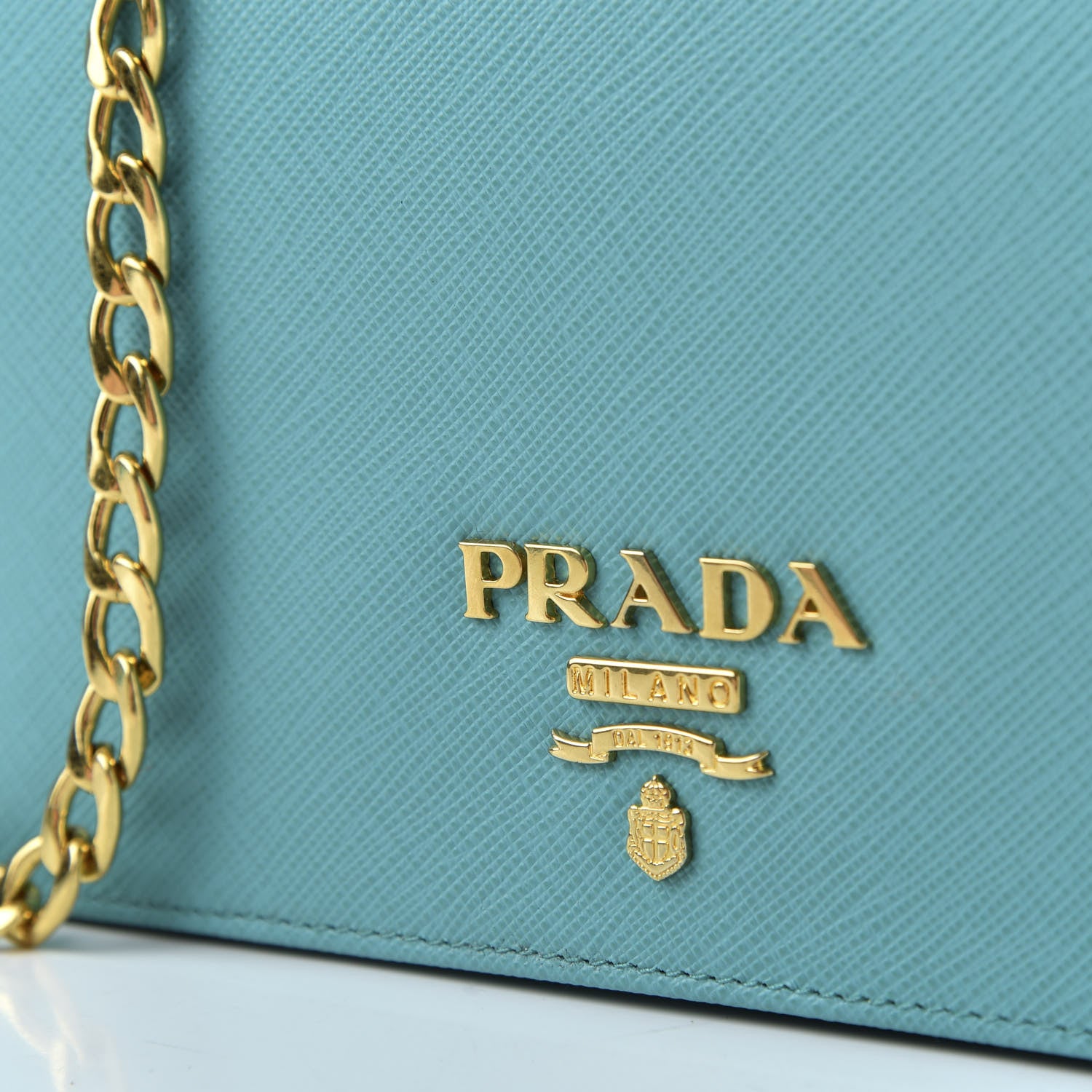 Prada Saffiano Lux Chain Wallet Anice 9 of 9