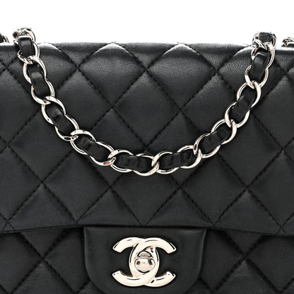 Chanel Lambskin Quilted Mini Square Flap Black 7 of 13