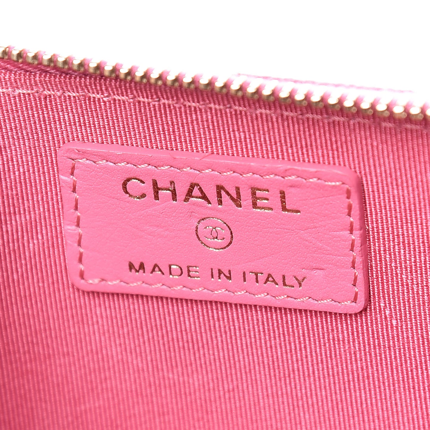 Caviar Quilted Key Holder Case Pink
