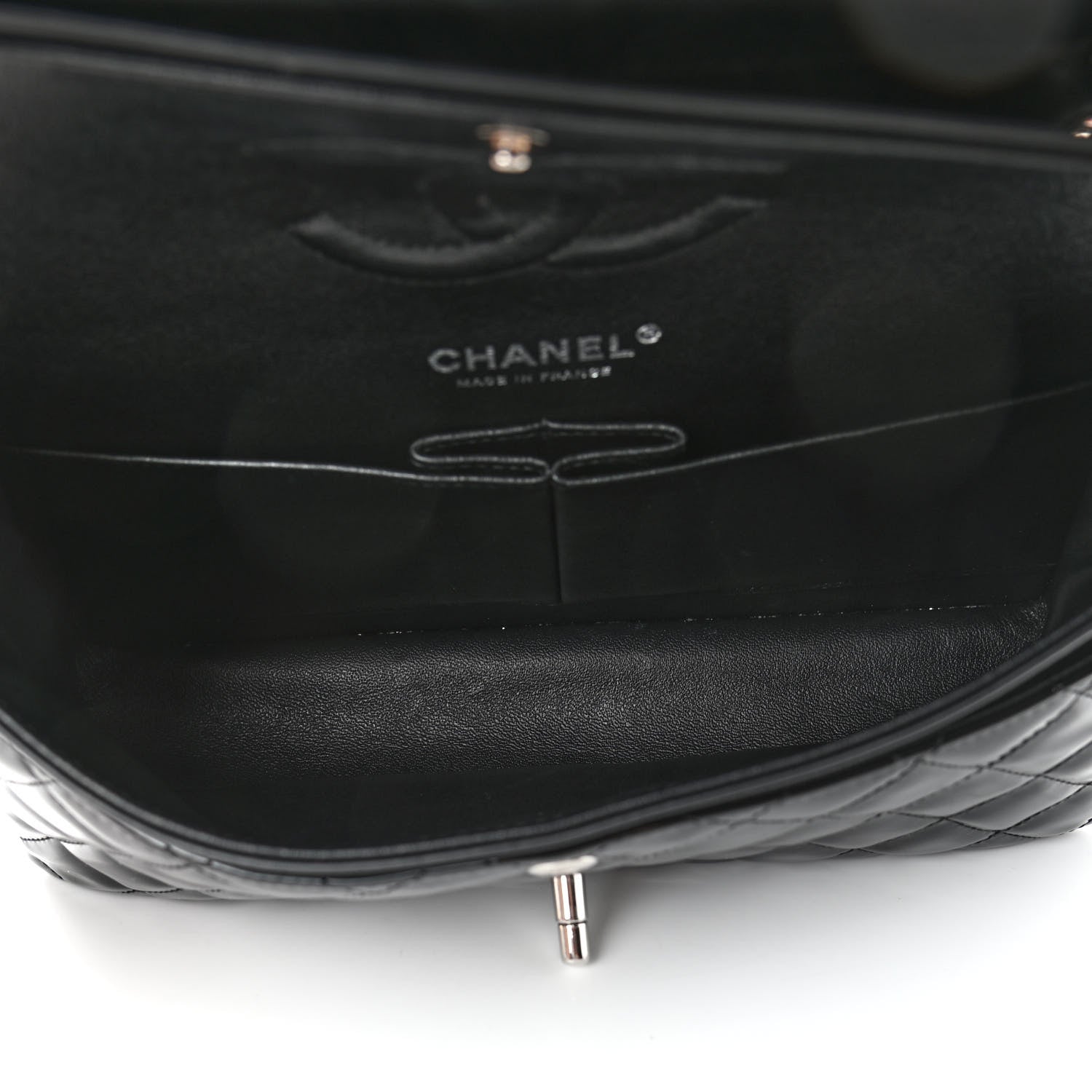 Chanel Patent Calfskin Quilted Bi-Color Medium Double Flap Red Black 4 of 13