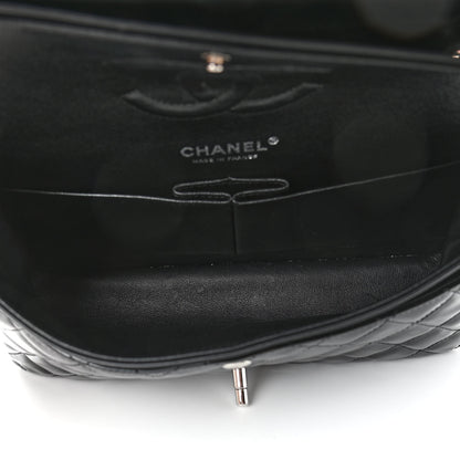 Chanel Patent Calfskin Quilted Bi-Color Medium Double Flap Red Black 4 of 13