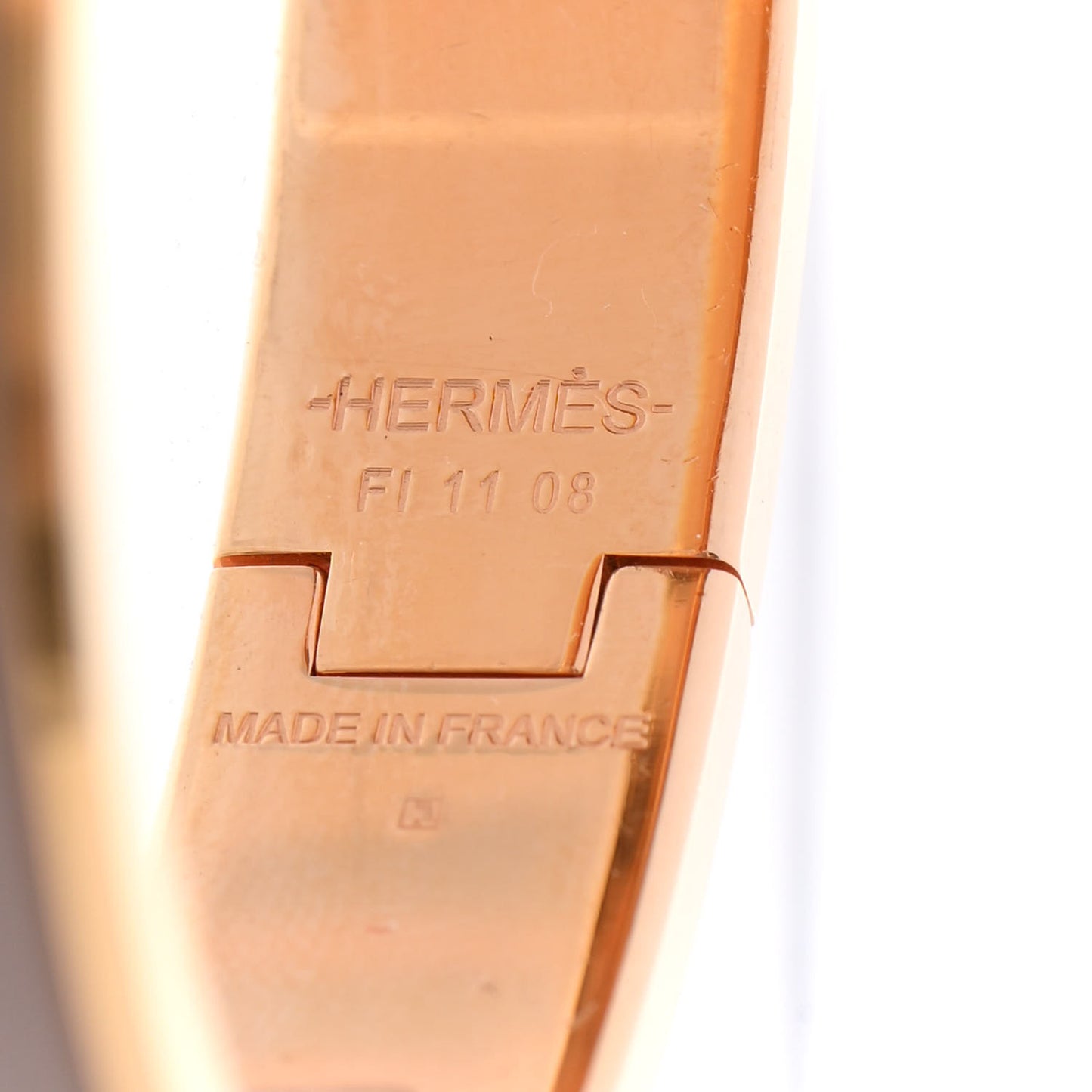 Enamel Narrow Clic Clac H Bracelet GM Marron Glace