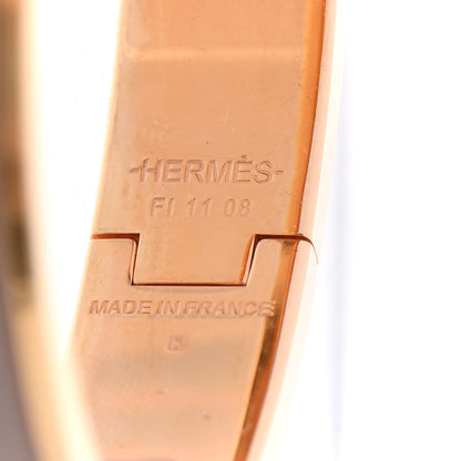 Hermes Enamel Narrow Clic Clac H Bracelet GM Marron Glace 4 of 4