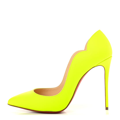 Christian Louboutin Calfskin Hot Chick 100 Pumps 38.5 Fluo 1 of 7