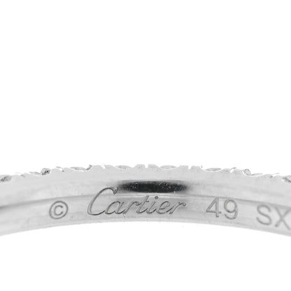 Cartier 18K White Gold Diamond 2mm Etincelle de Cartier Wedding Band Ring 49 4.75 4 of 5