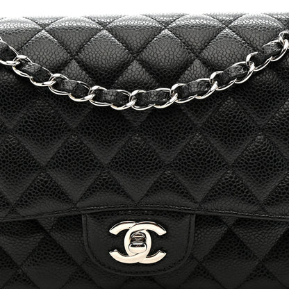 Chanel Caviar Quilted Medium Double Flap Black 15 of 19