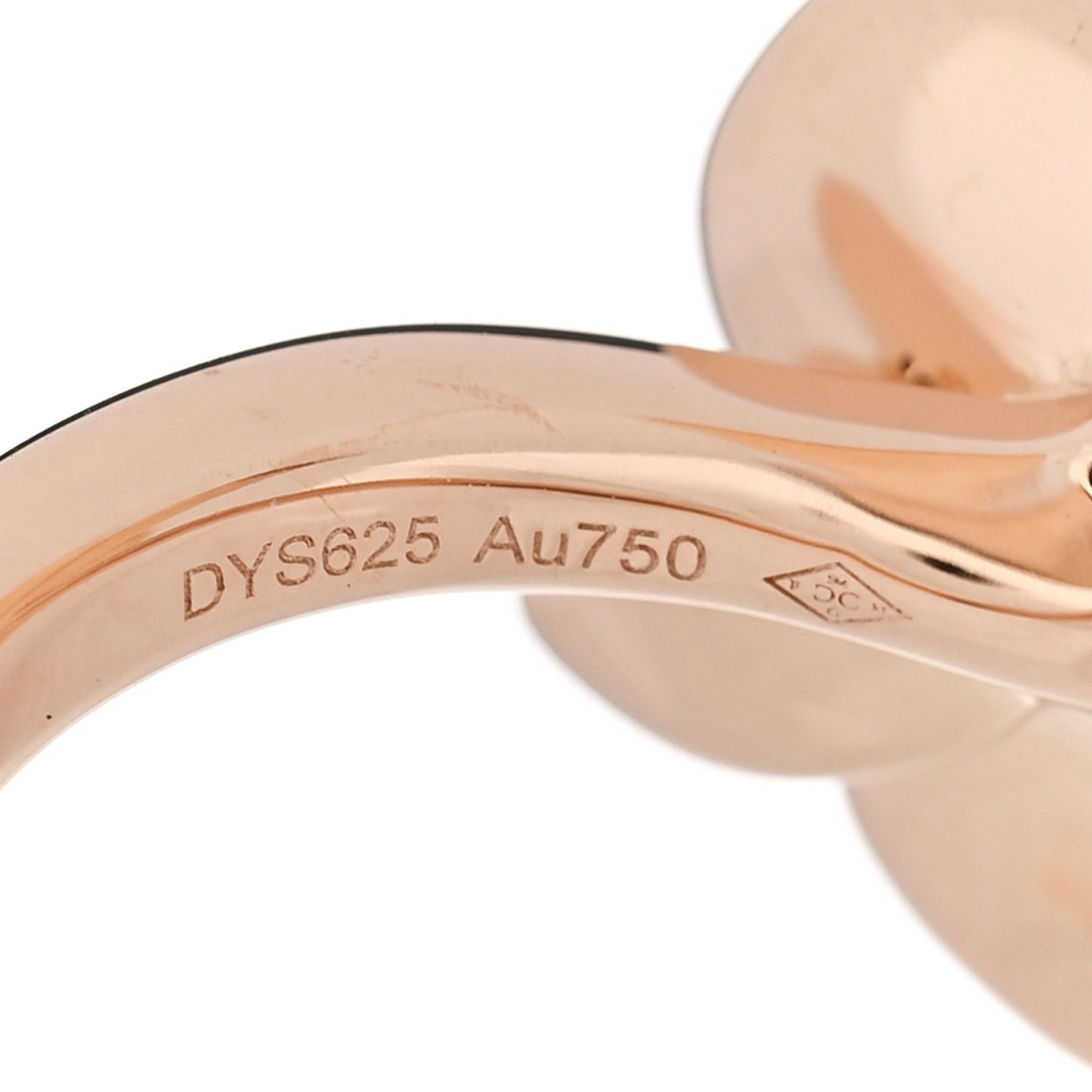 18K Pink Gold Diamond Caresse D'Orchidees Par Cartier Ring 52 6