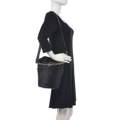 Alexander Wang Satin Attica Chain Bucket Bag Black 2 of 9