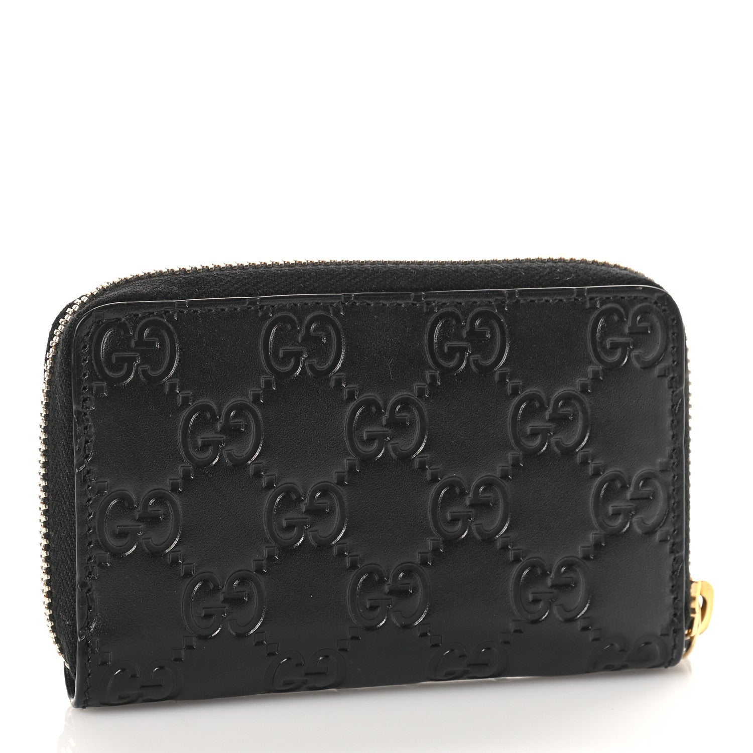 Gucci Guccissima Zip Around Card Case Black 3 of 9