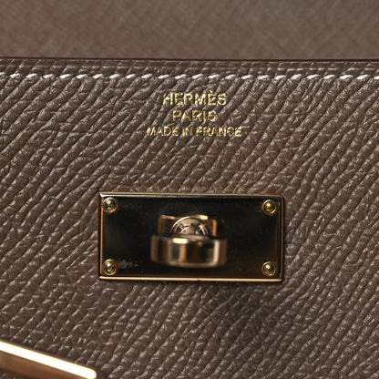 Hermes Epsom Kelly Longue Wallet Etoupe 6 of 10