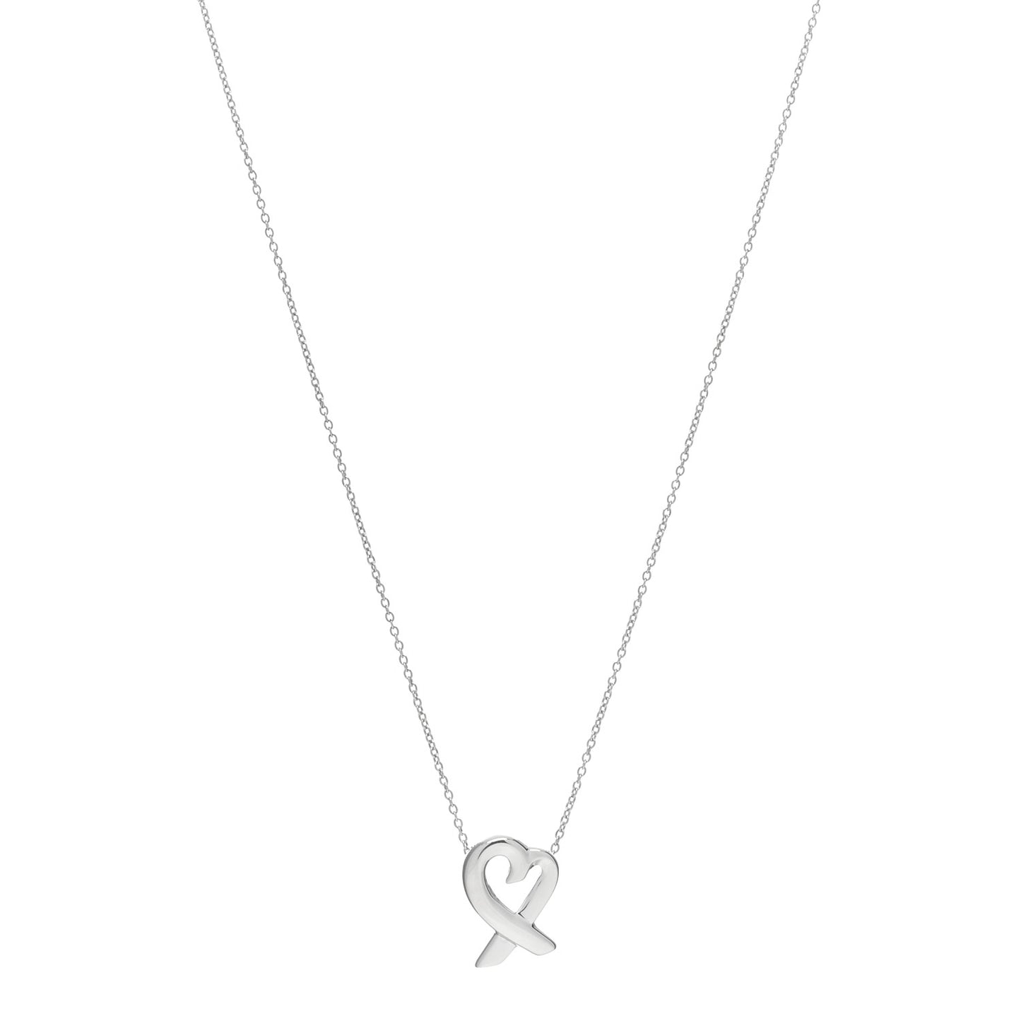 Sterling Silver Small Paloma Picasso Loving Heart Pendant Necklace