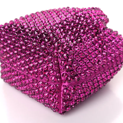 Valentino Garavani Satin Rhinestone Embellished Small Carry Secrets Bucket Bag Pink 8 of 8