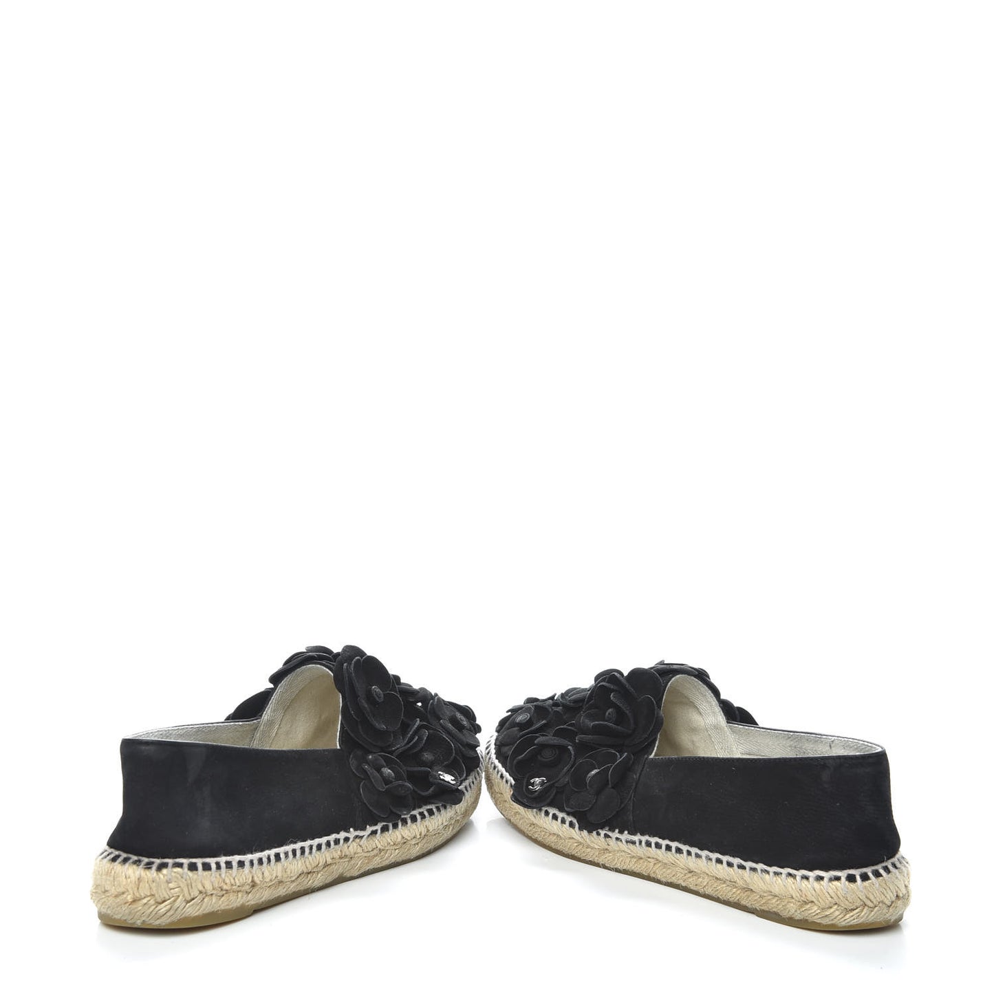 Suede Camellia CC Espadrilles 39 Black
