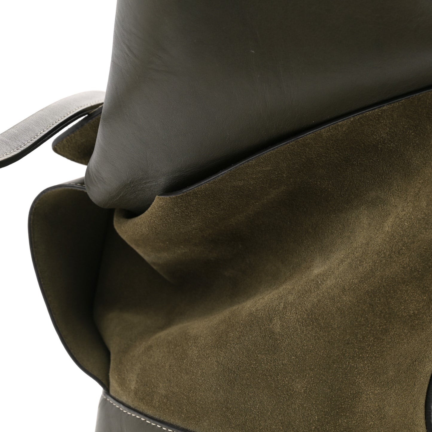 Calfskin Suede Maxi Intrecciato Arco 75 Olive Oil