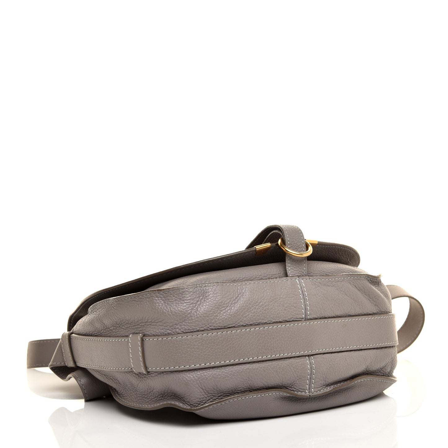 Calfskin Medium Marcie Round Crossbody Bag Cashmere Grey