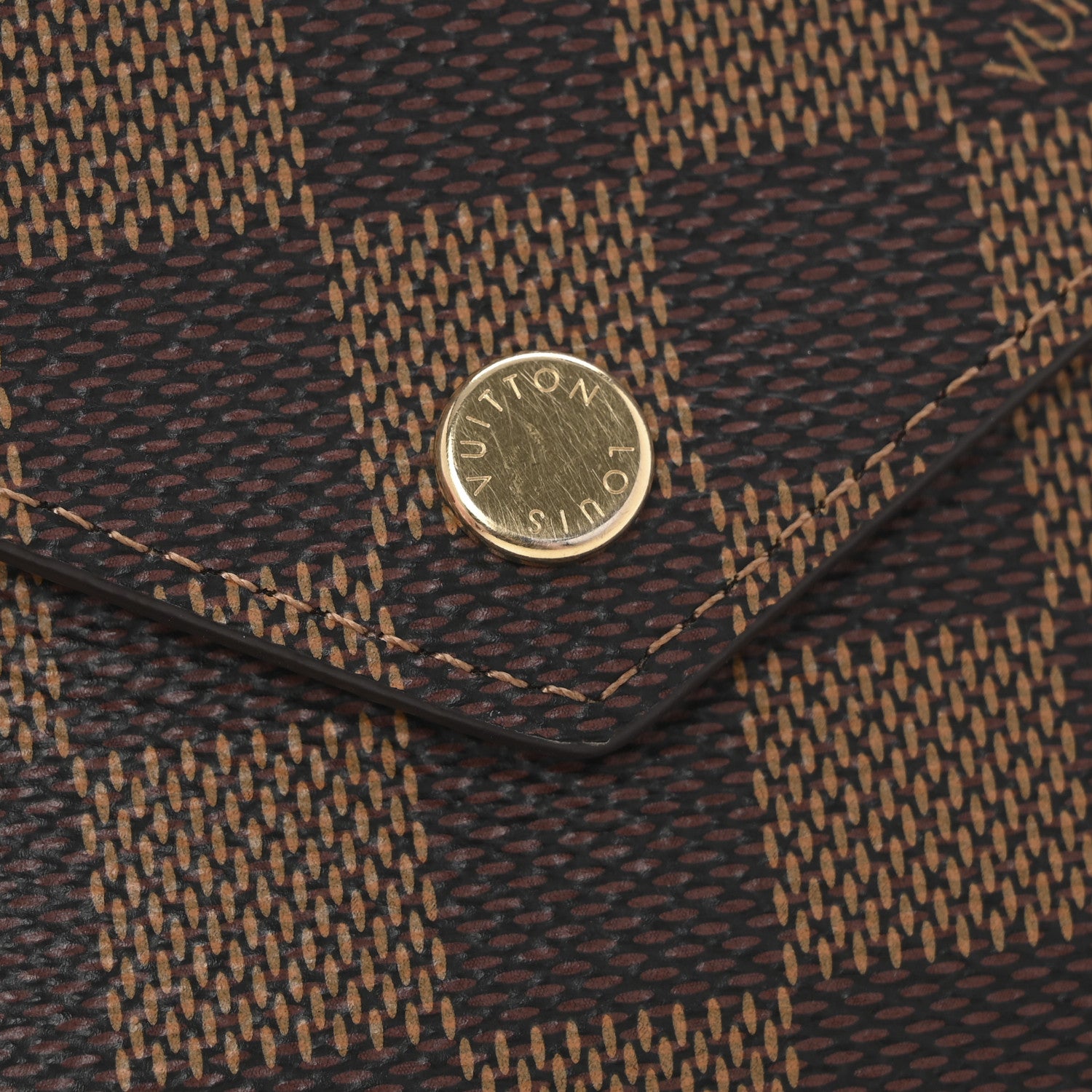 Louis Vuitton Damier Ebene Victorine Wallet Red 9 of 10