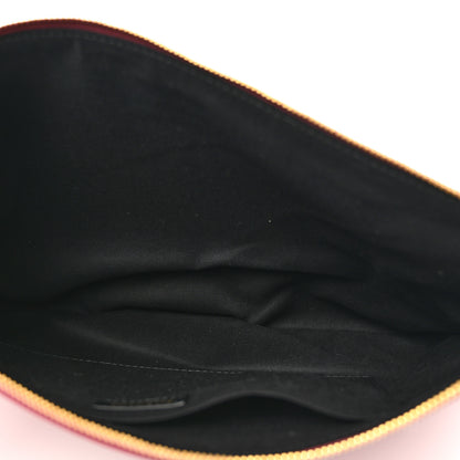 Balenciaga Signature Grained Calfskin Large Ville Zip Pouch Rouge Grenat White 5 of 7