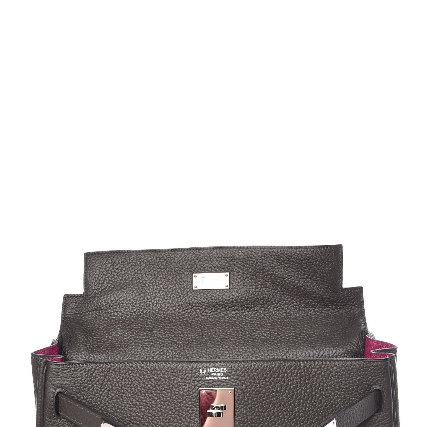 Taurillon Clemence Horseshoe Kelly Retourne 32 Graphite Tosca