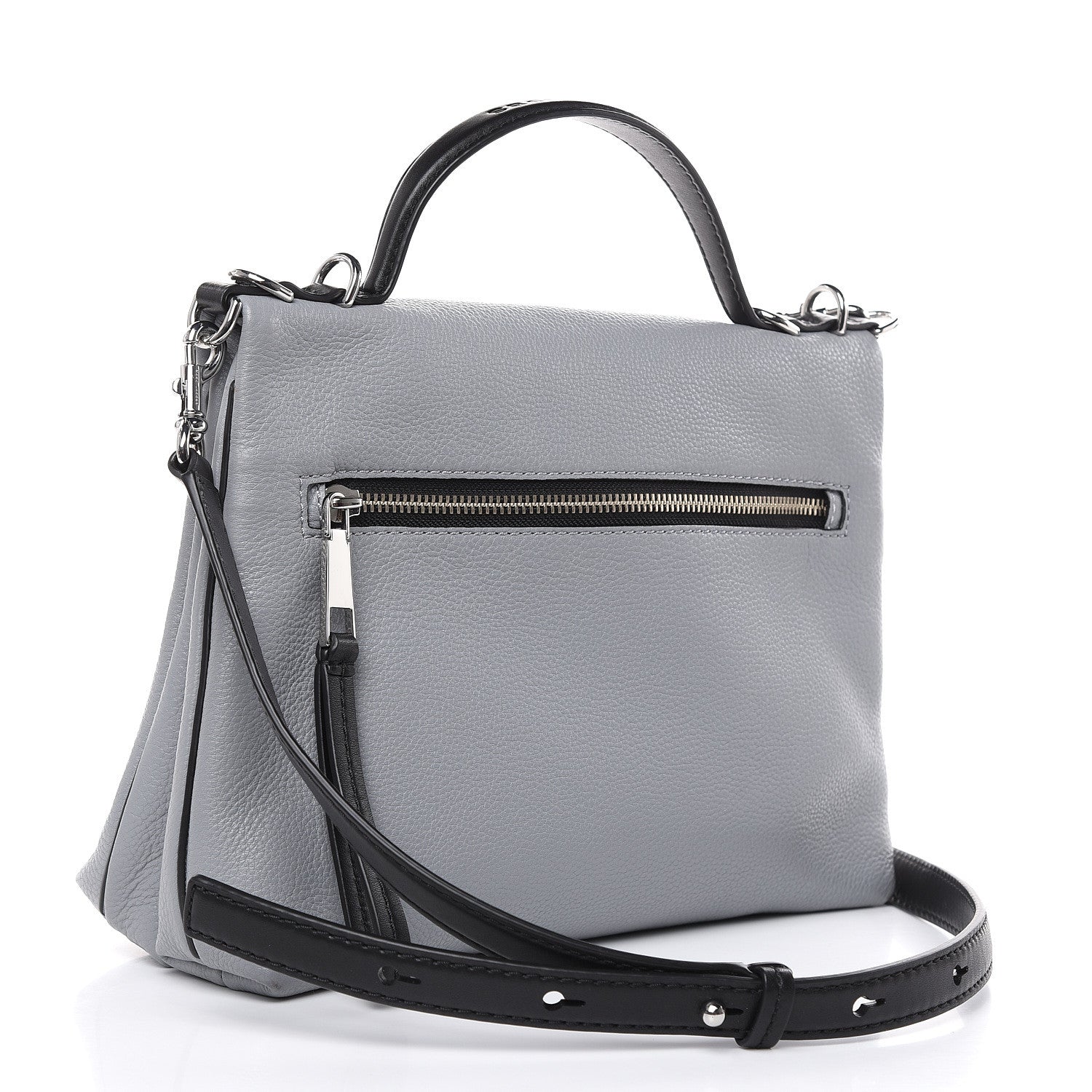 Marc Jacobs Calfskin Two Fold Shoulder Bag Rock Grey 3 of 10