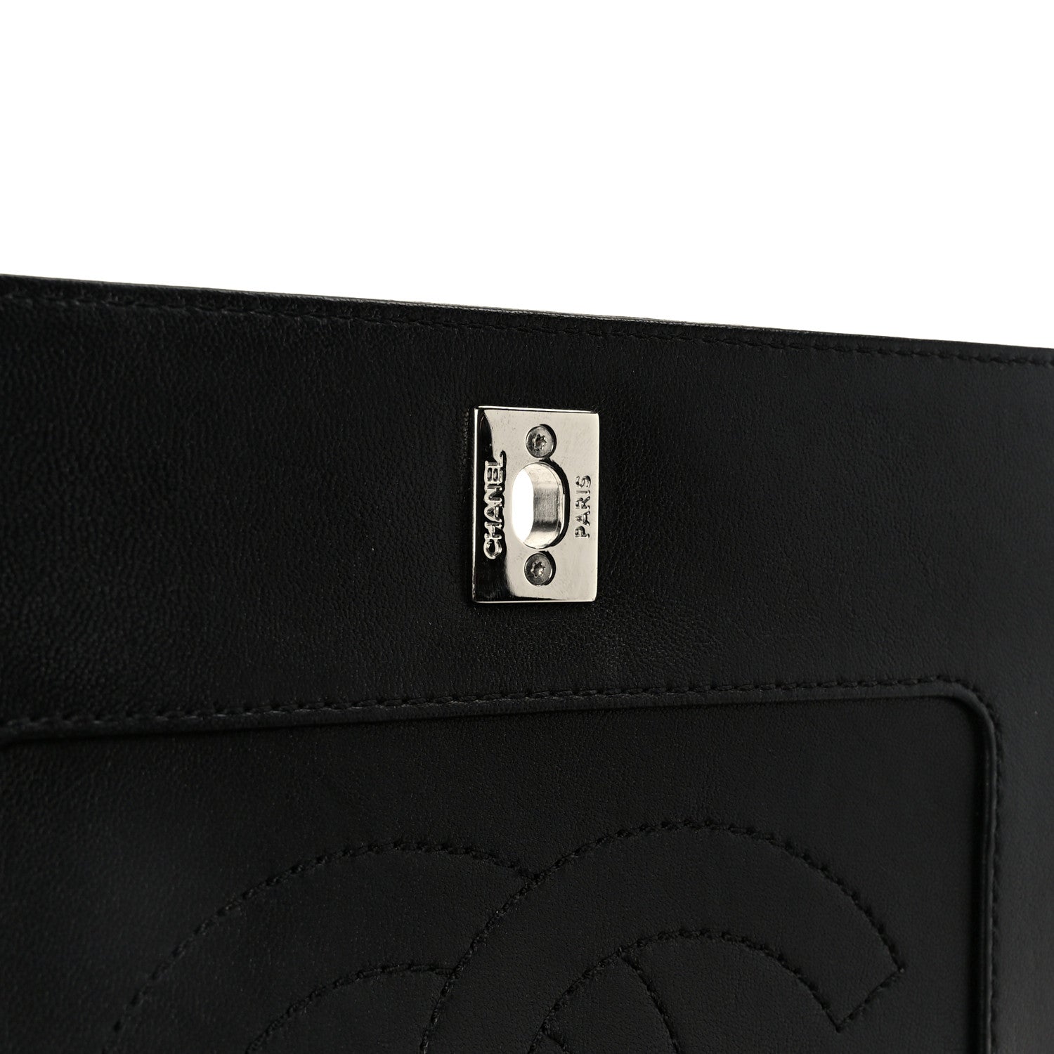 Chanel Sheepskin Quilted Medium Vintage Mademoiselle Flap Black 8 of 11