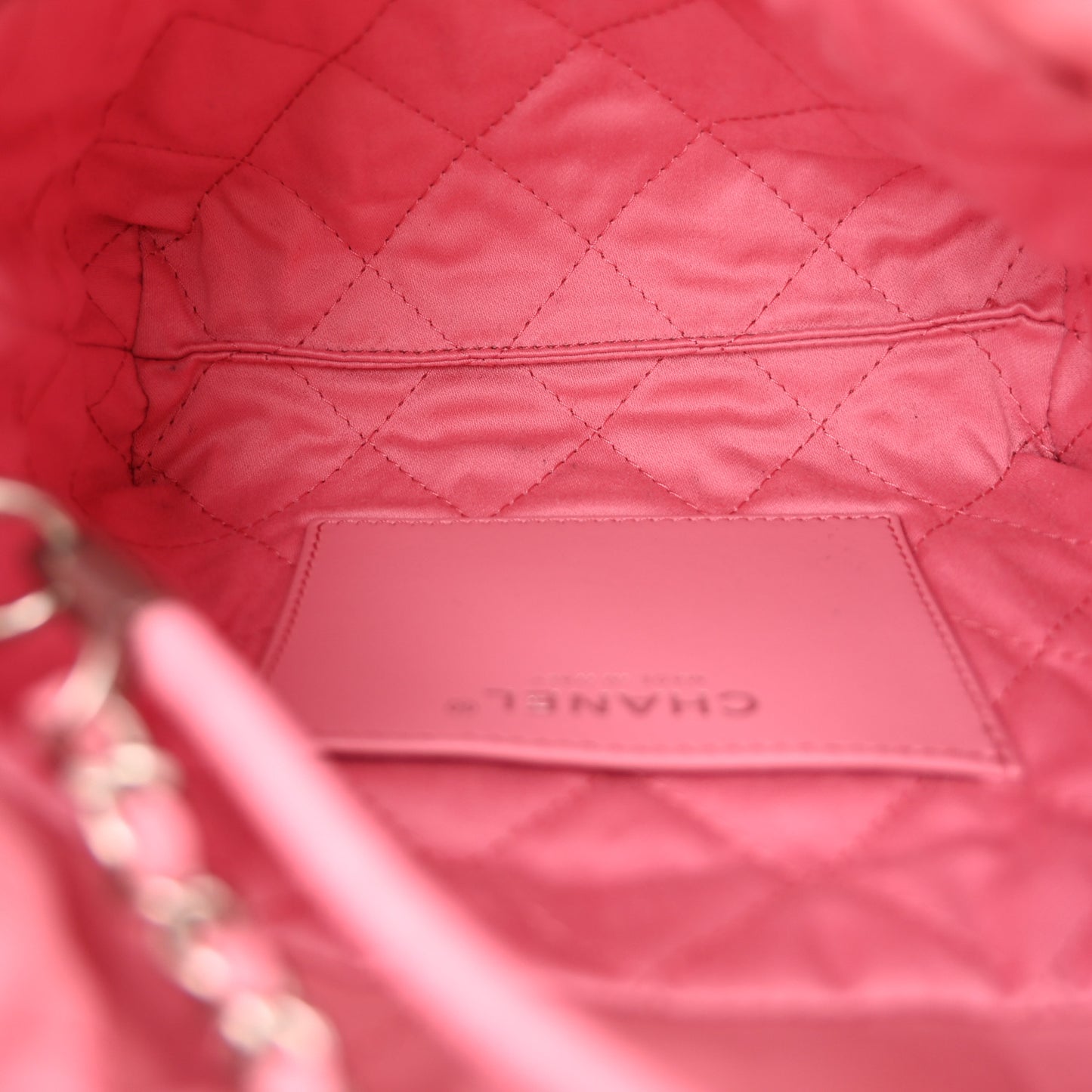 Shiny Calfskin Quilted Mini Chanel 22 Pink