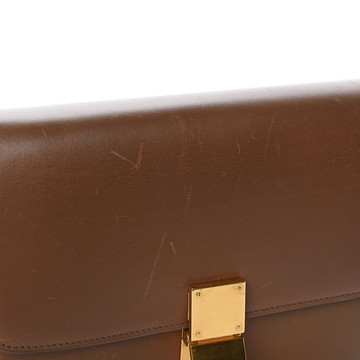 Celine Box Calfskin Medium Classic Box Flap Bag Camel 8 of 17