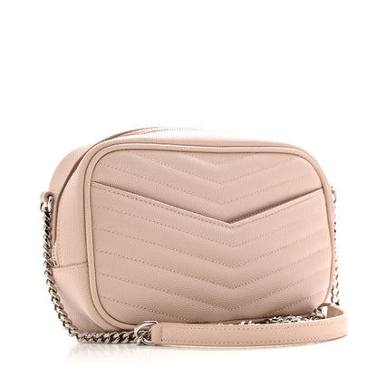Saint Laurent Grain De Poudre Matelasse Monogram Mini Lou Camera Bag Marble Pink 3 of 11