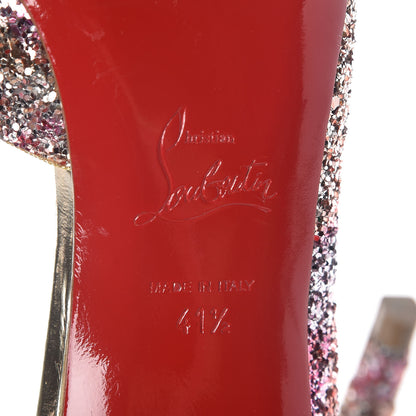 Christian Louboutin Glitter Demi You 100 Pumps 41.5 Rosette Gold 8 of 9