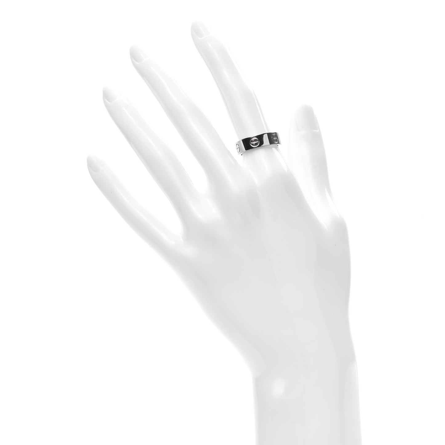 18K White Gold 5.5mm LOVE Ring 51 5.75