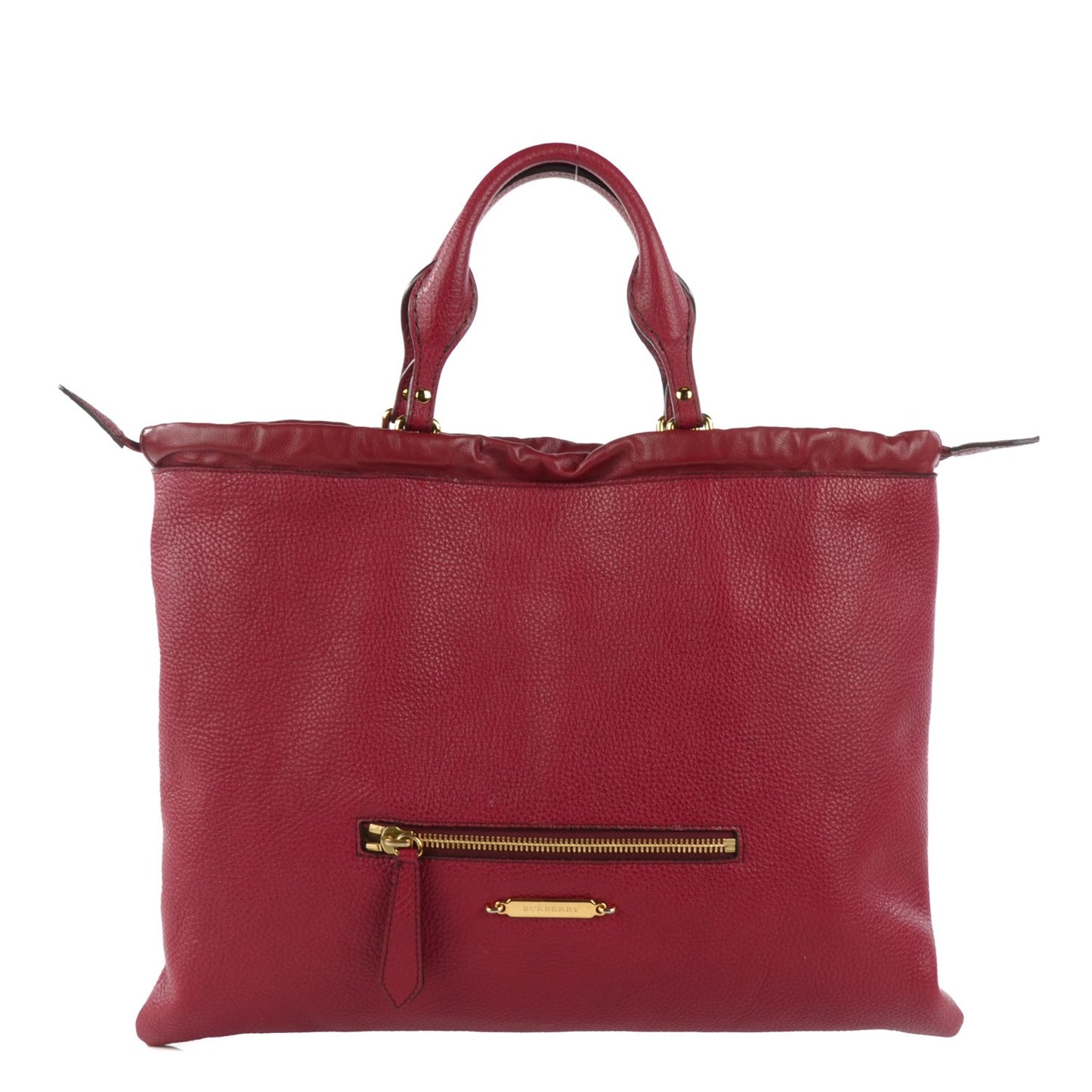 Soft Calfskin House Check Big Crush Tote Red