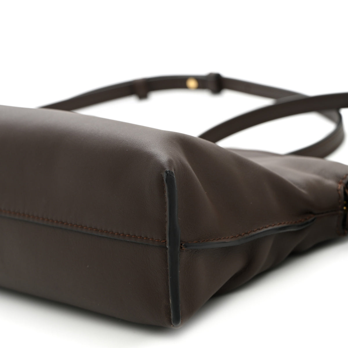 Calfskin Mini Flamenco Knot Clutch  Chocolate