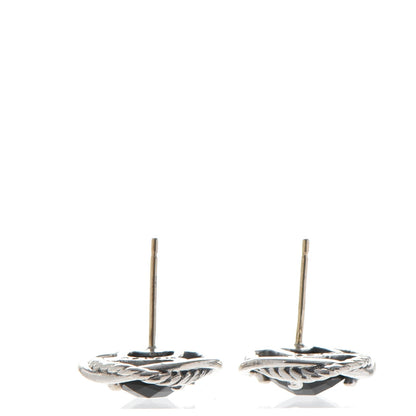 David Yurman Sterling Silver Black Onyx 7mm Infinity Earrings 3 of 7