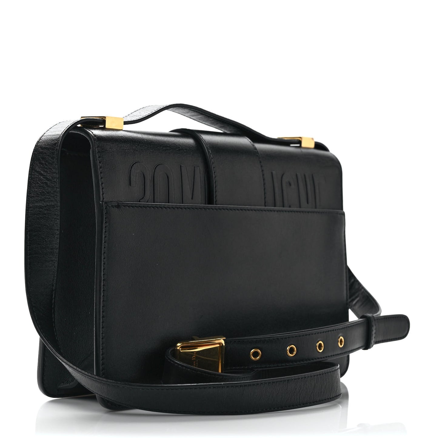 Smooth Calfskin 30 Montaigne Flap Bag Black