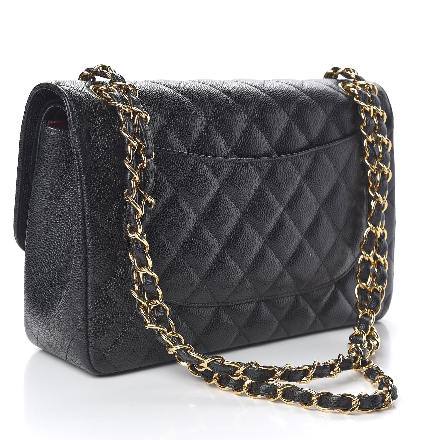 Chanel Caviar Quilted Jumbo Double Flap Black 3 of 11