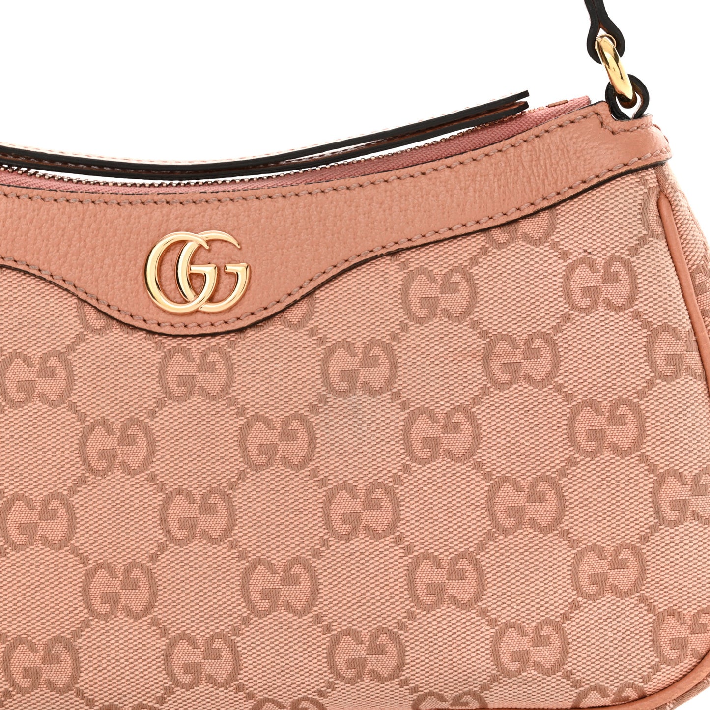 Monogram Textured Dollar Calfskin Small Ophidia Hobo Cloche Rose Pink