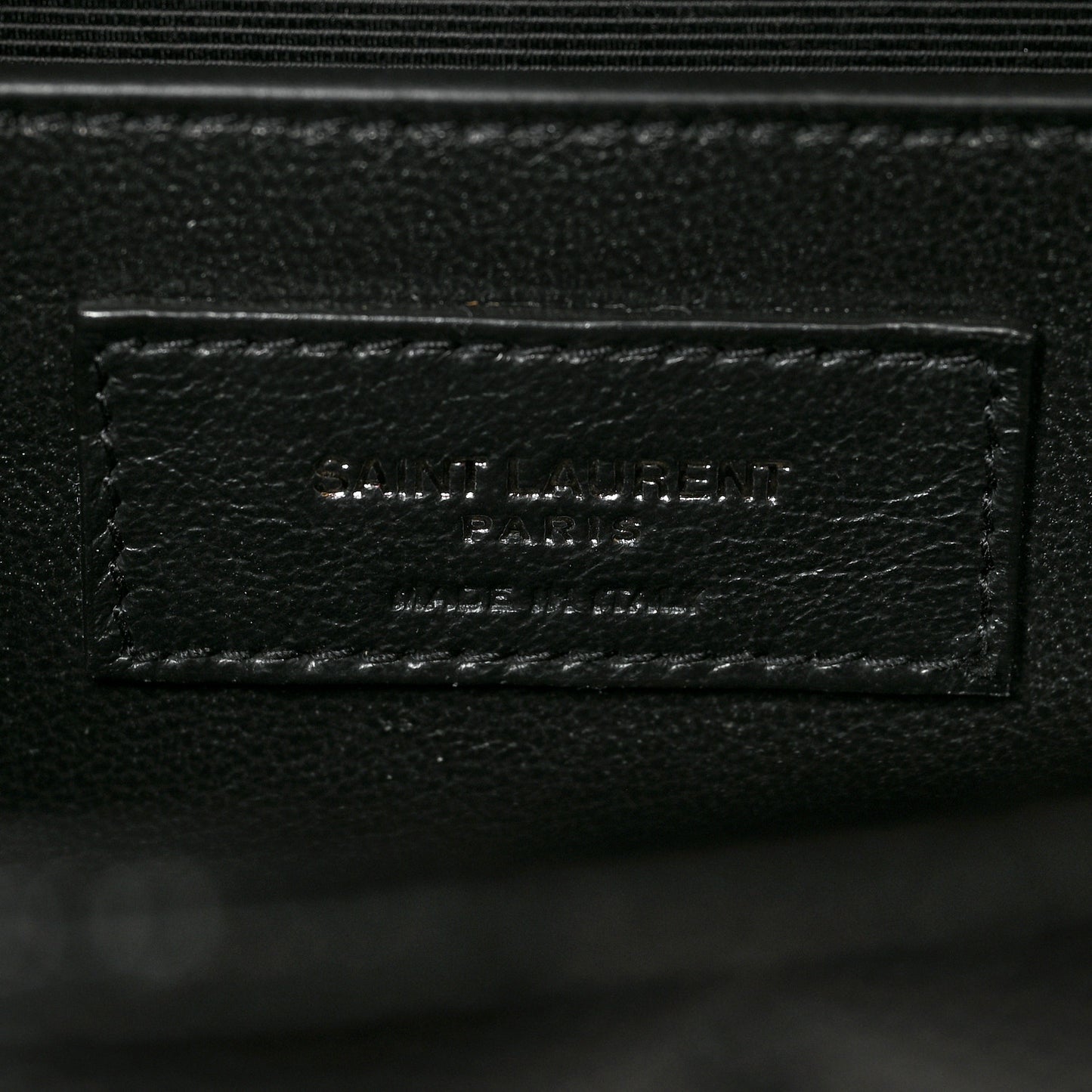 Grain De Poudre Textured Mixed Matelasse Triquilt Medium Monogram Satchel Black