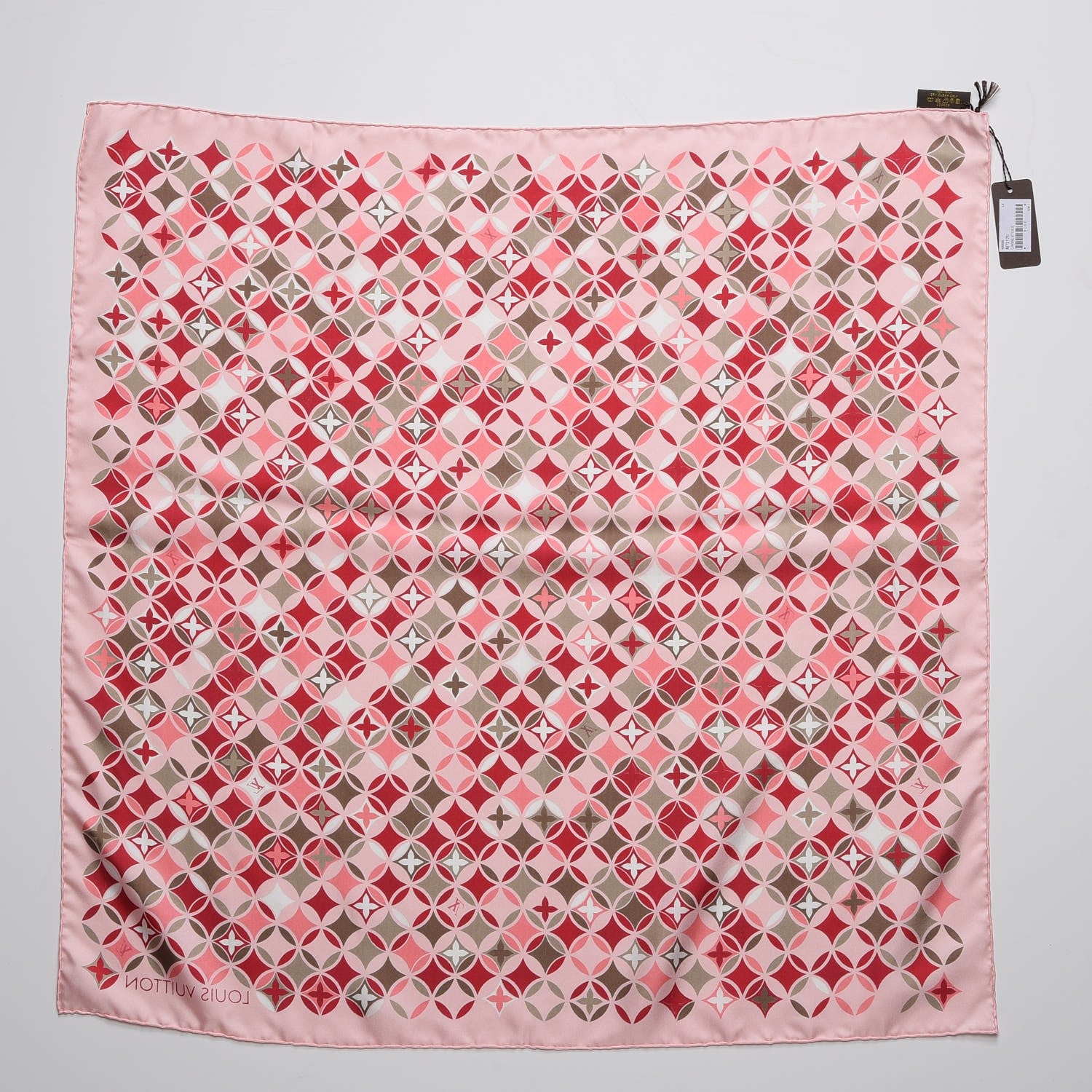 Louis Vuitton Silk Etoile Scarf Rose 3 of 8