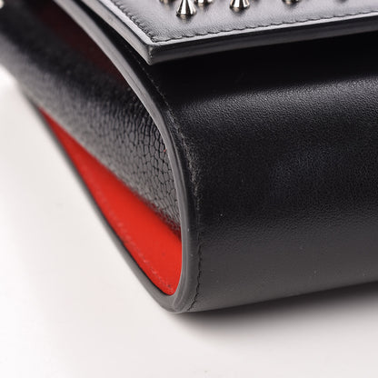 Christian Louboutin Calfskin Patent Jurassic Spikes Paloma Clutch Black 10 of 11