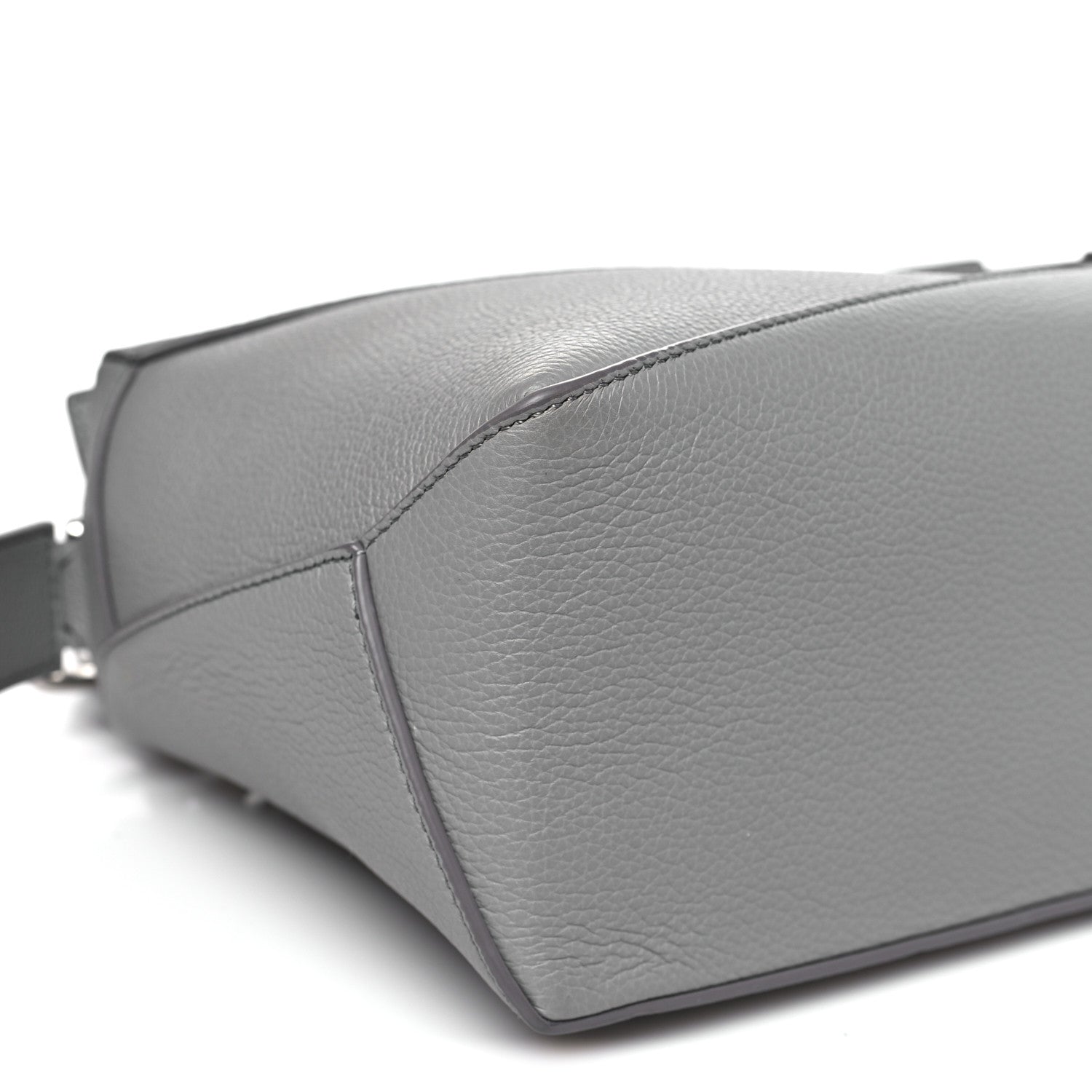 Loewe Soft Grained Calfskin Small Puzzle Edge Bag Pearl Grey