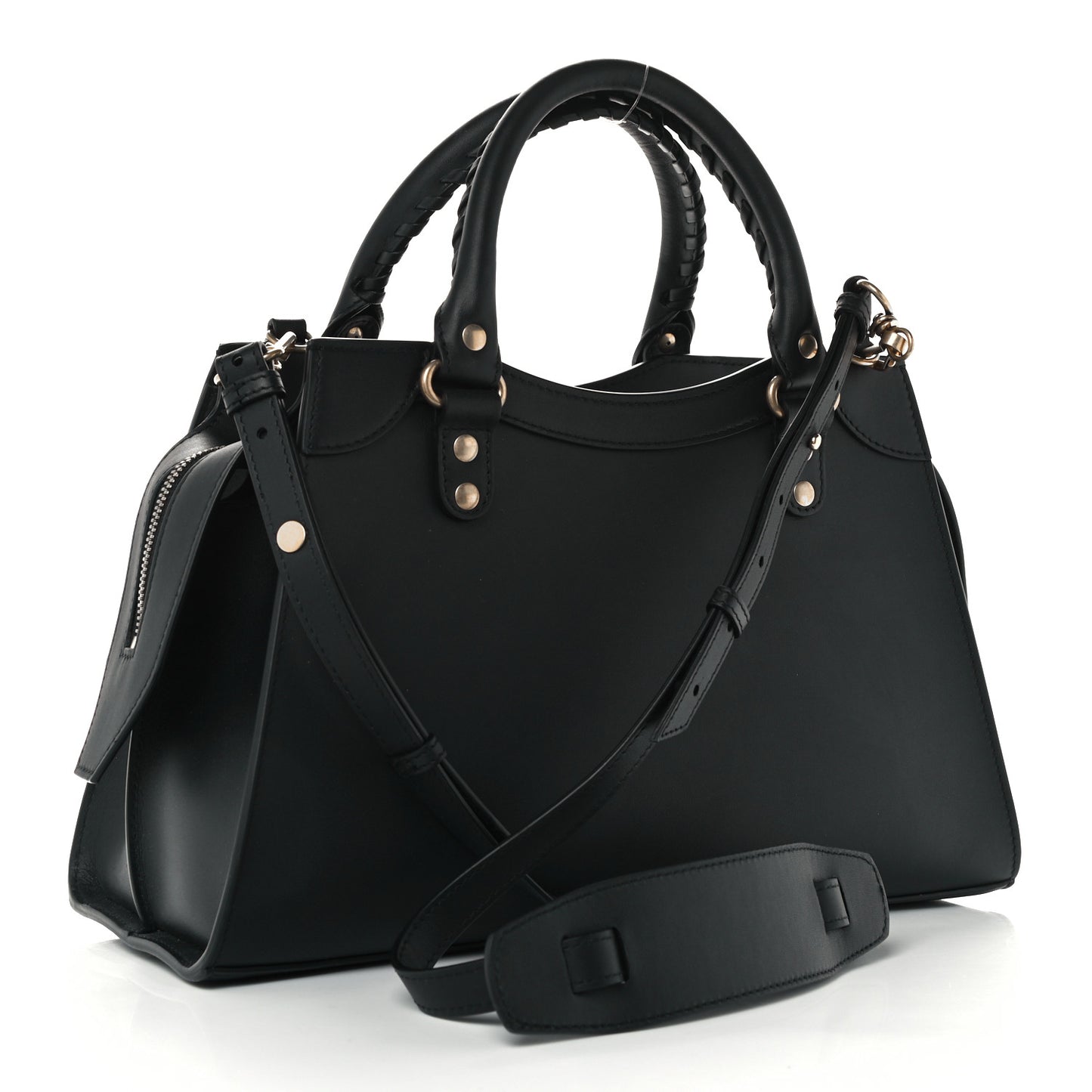 Smooth Calfskin Neo Classic Brass Hardware S City Black