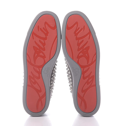Christian Louboutin Veau Velours Mens Louis Spikes Flat Sneakers 46 Squale 7 of 9