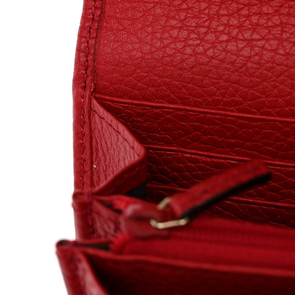 Gucci Pebbled Calfskin Large Soho Continental Wallet Red 8 of 8
