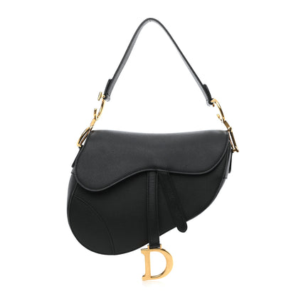 Christian Dior Grained Calfskin Saddle Bag Black 1 of 10
