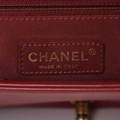 Chanel Lambskin Quilted New Medium Boy Flap Dark Red 6 of 7