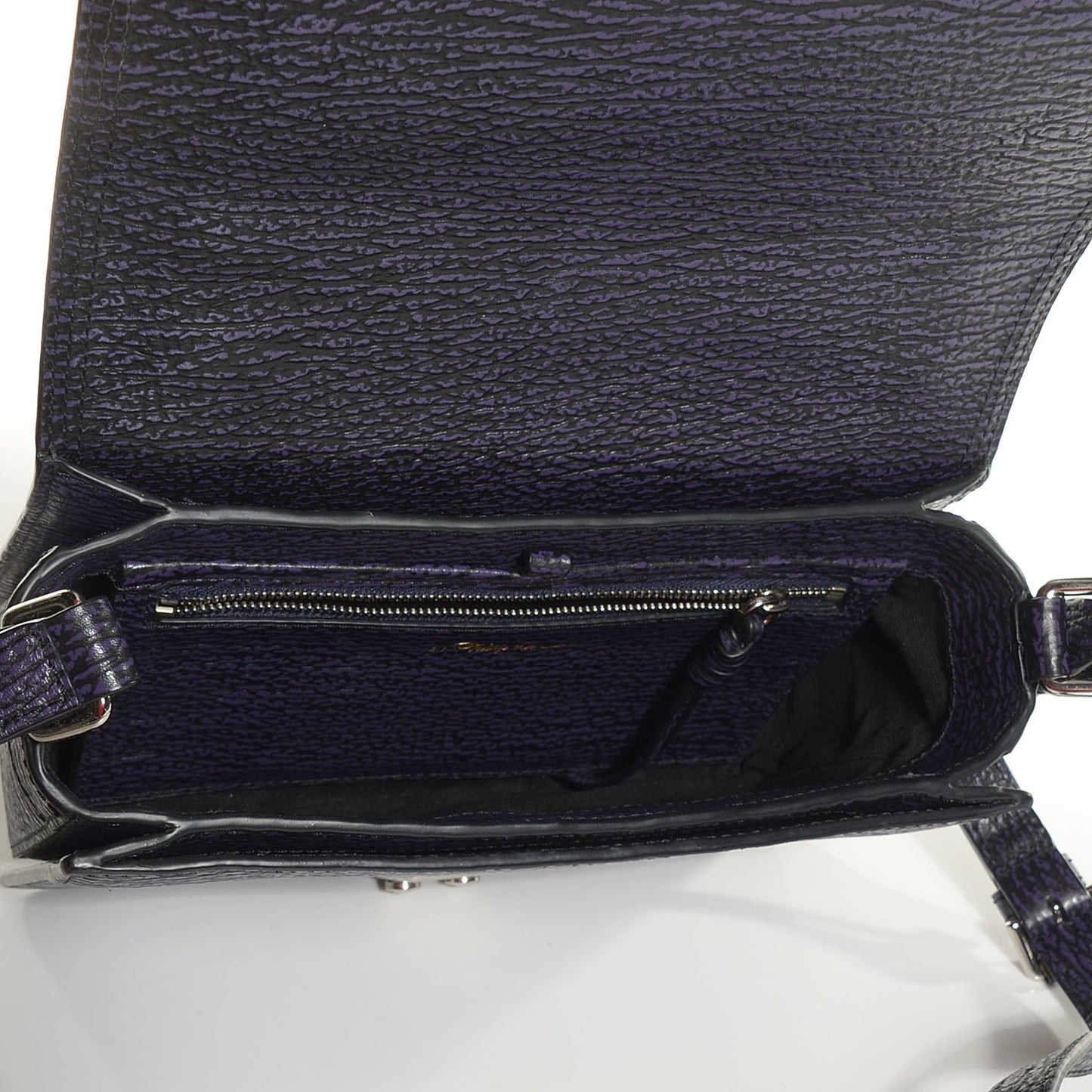3.1 Textured Calfskin Pashli Mini Messenger African Violet