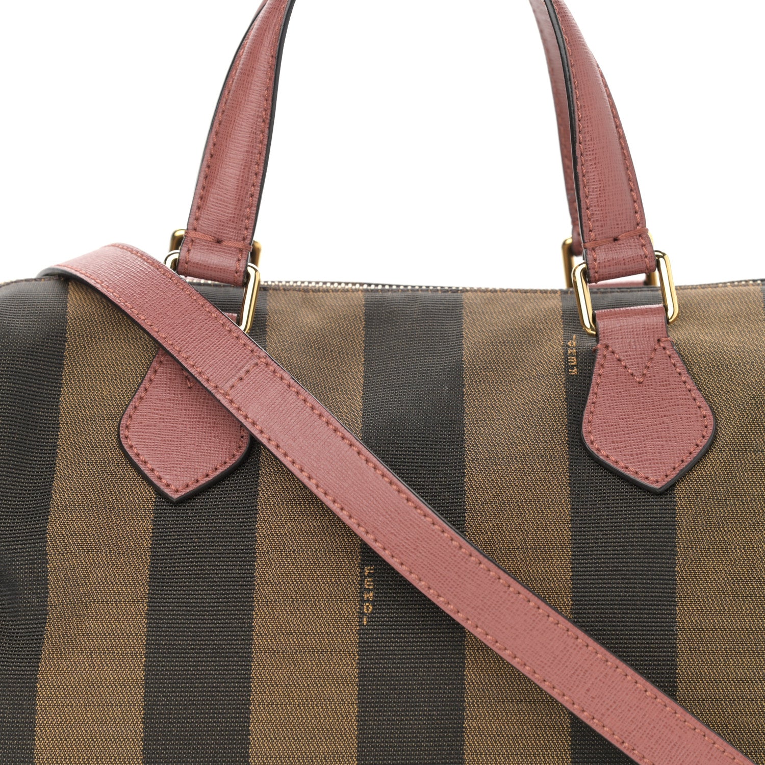 Fendi Pequin Vitello Elite Small Boston Tobacco Pink 7 of 9